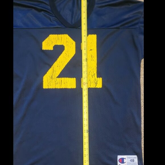 1990s DESMOND HOWARD MICHIGAN FOOTBALL PRACTICE JERSEY #21 HOF CHAMPION SIZE 48 - Picture 11 of 12